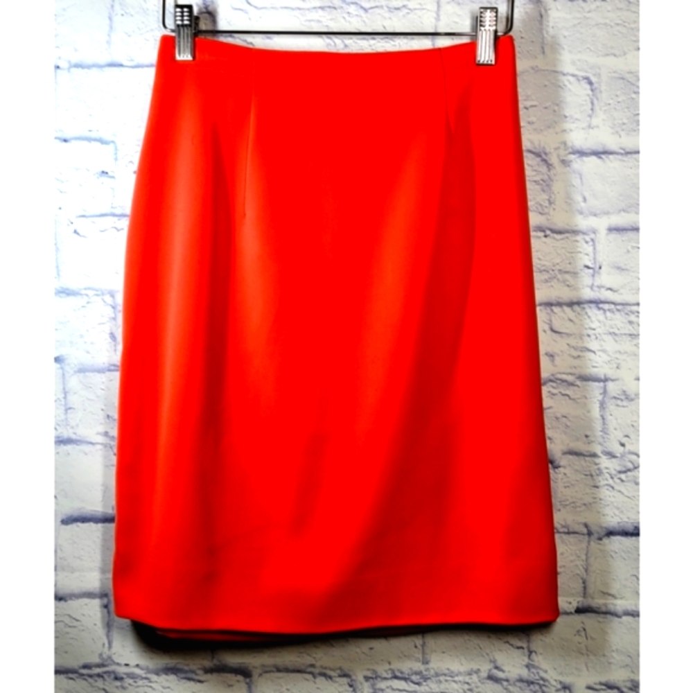 Banu Paris Womens Skirt Size 4 Coral Lined Short Business Careerwear Academia